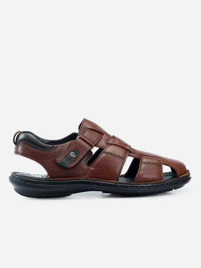 Men's Tan Hurache Semi Formal Sandal (ID4118)-Sandals/Slippers - iD Shoes