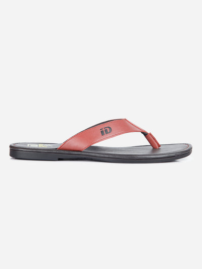 Men's Red Thong-Style Flat Casual Sandal (ID4135)-Sandals/Slippers - iD Shoes