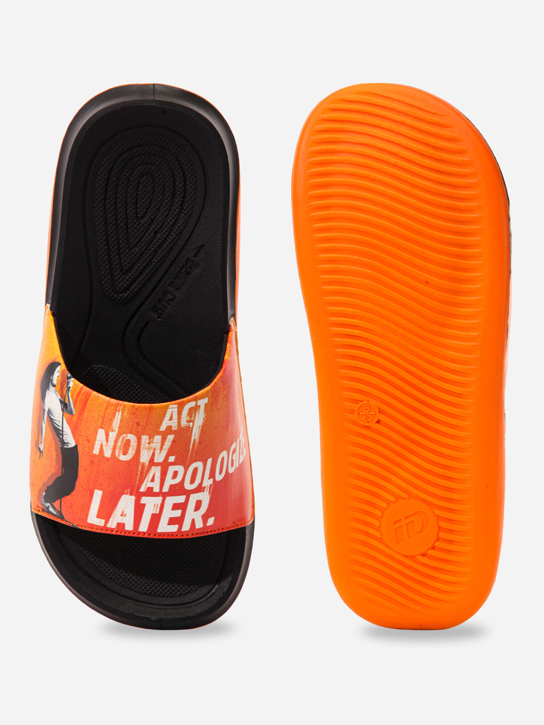 Buy Men's Active Graphic Orange Slider Online Buy Men's Active Graphic Orange Slider Online