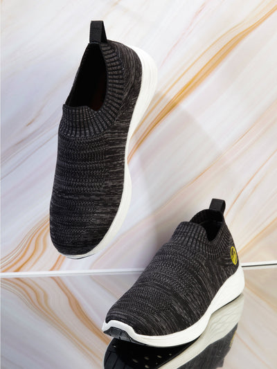 Men's Dark Grey Slip On Sneaker (ID7522)-Sneakers - iD Shoes
