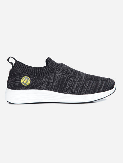 Men's Dark Grey Slip On Sneaker (ID7522)-Sneakers - iD Shoes