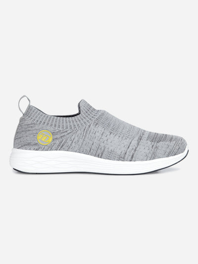 Men's Light Grey Slip On Sneaker (ID7522)-Sneakers - iD Shoes