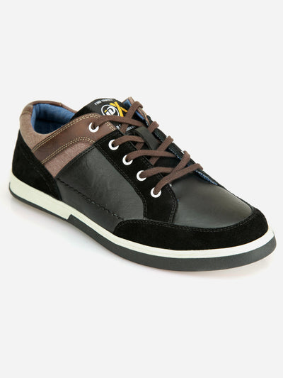 Men's Black Round Toe Smart Casual Lace Up (IX1031)-Casuals - iD Shoes