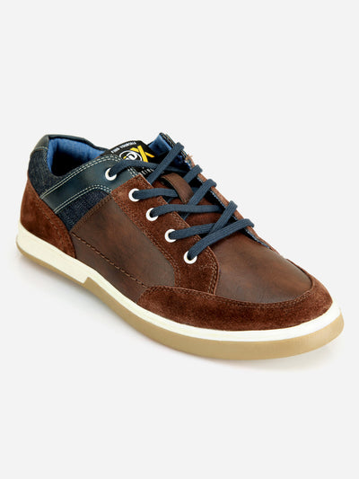 Men's Brown Round Toe Smart Casual Lace Up (IX1031)-Casuals - iD Shoes