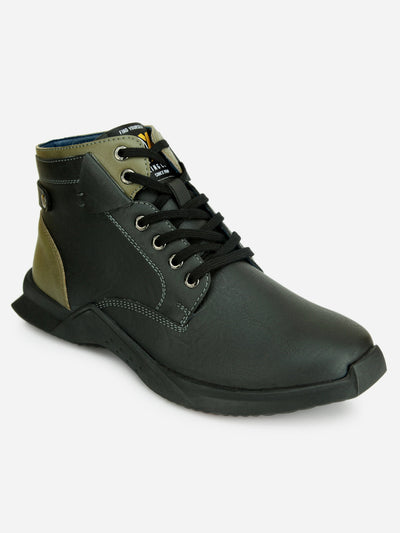 Men's Black Regular Toe Outdoor Boot (IX1040)-Boots - iD Shoes