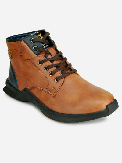 Men's Tan Regular Toe Outdoor Boot (IX1040)-Boots - iD Shoes